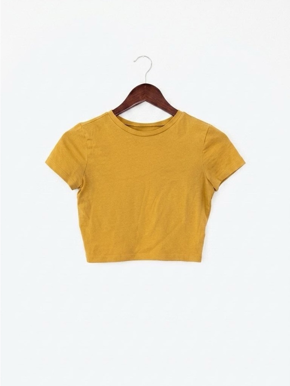 wild fable Cropped Crewneck Tee - Mustard Yellow